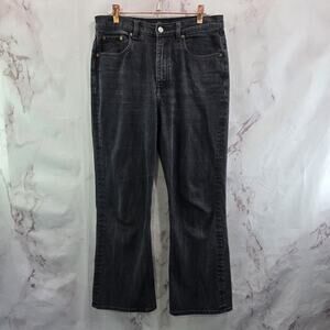 & Other Stories Jeans Womens 29 Straight Denim High Rise Washed Black Crop Short